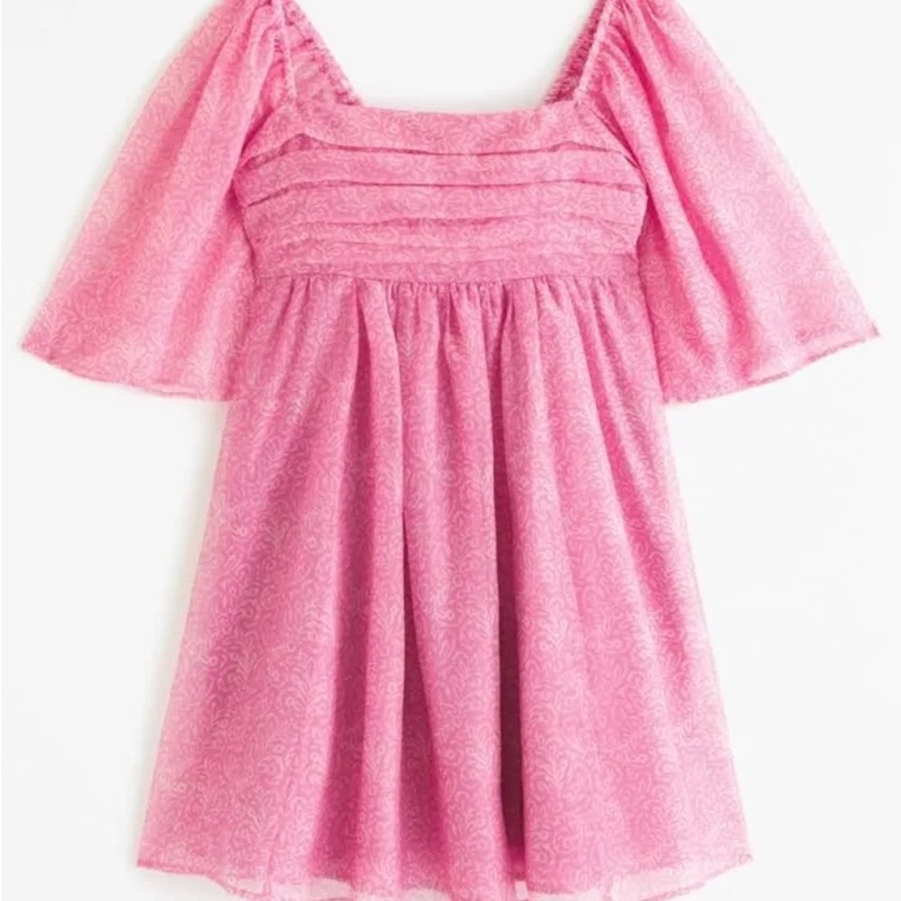 NWT ABERCROMBIE & FITCH ANGEL SLEEVE PINK MINI DRESS